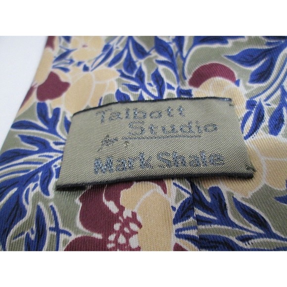 Talbott Studio for Mark Shale Tie Silk Floral Handsewn Made In U.S.A - Picture 2 of 7